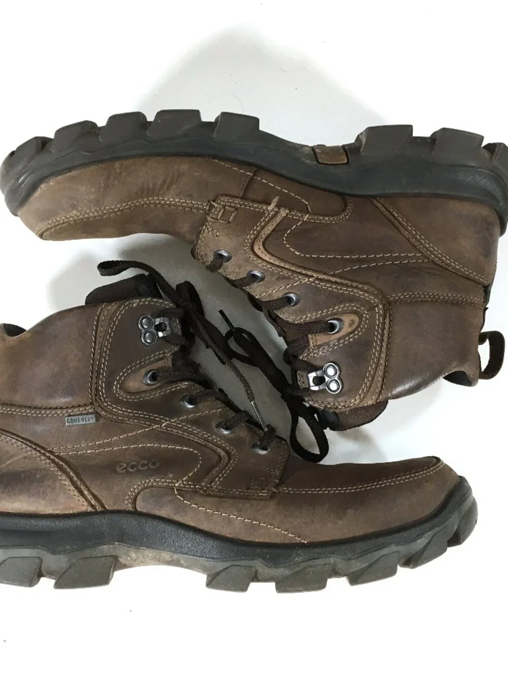 ECCO Hiking Boots EUR 46 US Mens Sizes 12-12.5 Brown Waterproof Gore-Tex